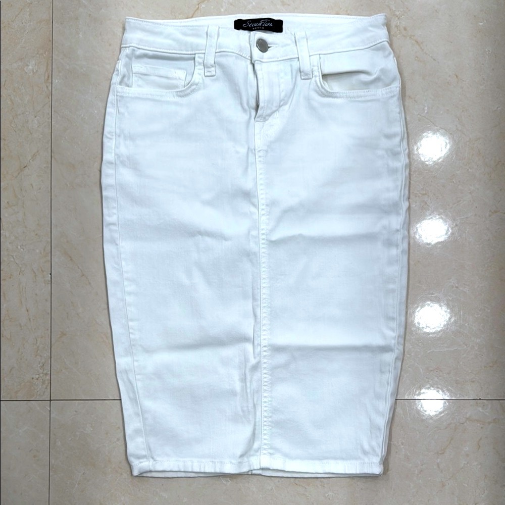 💗White Denim Skirt